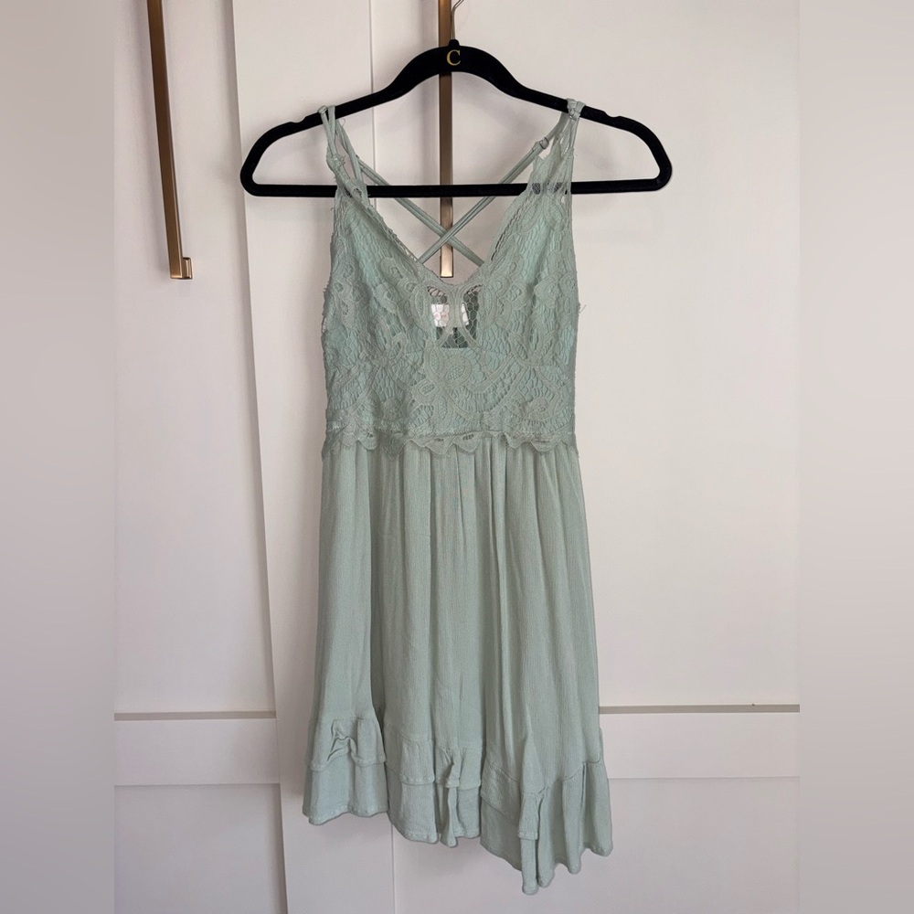 Mint Green Lace Dress